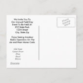 フィールド日販促はがきシルエット演算子 インビテーションポストカード (裏面)