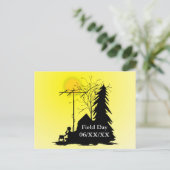 フィールド日販促はがきシルエット演算子 インビテーションポストカード (スタンド正面)