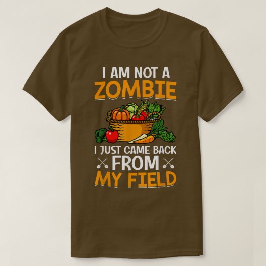 フィールド来から戻るおもしろい農業農家路 Tシャツ (デザイン正面)