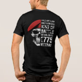 フィールド砲兵の兄弟愛ベテラン・スカル トライブレンドTシャツ (裏面)