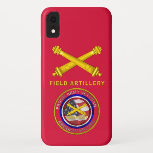 フィールド砲兵の色 – 退役軍人 Case-Mate iPhoneケース (裏面)