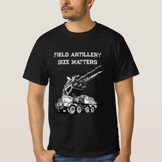 フィールド砲兵サイズの問題退役軍人 Tシャツ (正面)
