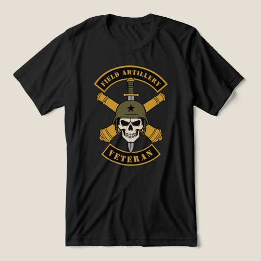 フィールド砲兵ベテラン トライブレンドTシャツ (デザイン正面)