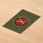 フィールド砲兵支部記章 アクリル招待状 (レイダウン)