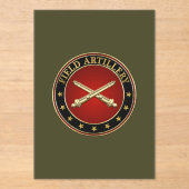 フィールド砲兵支部記章 アクリル招待状 (正面)