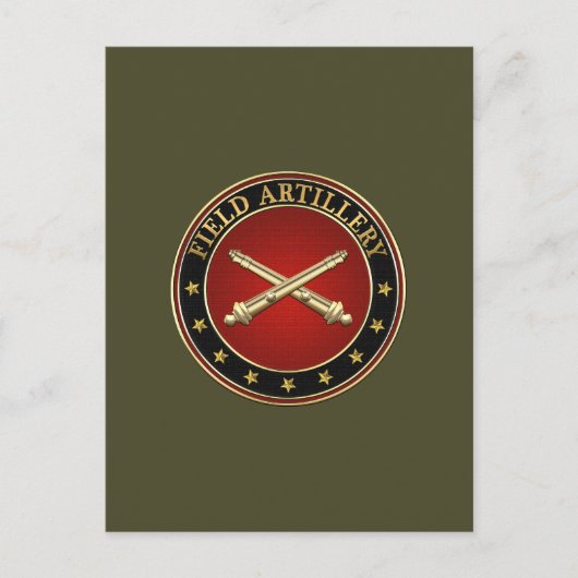 フィールド砲兵支部記章 ポストカード (正面)