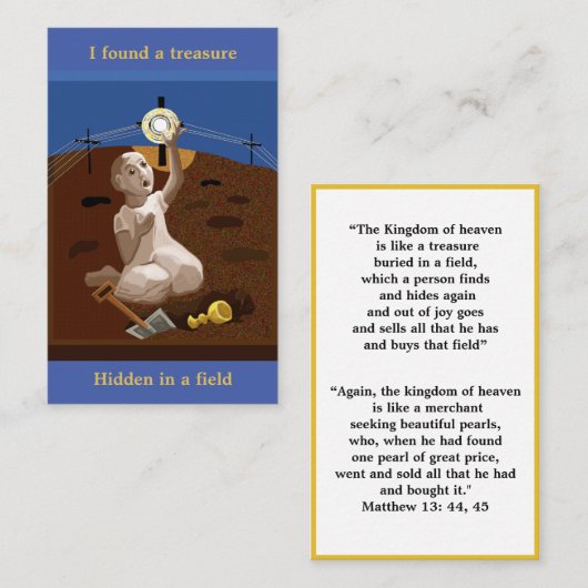 フィールド祈りの言葉カードの宝物 名刺 (正面/裏面)