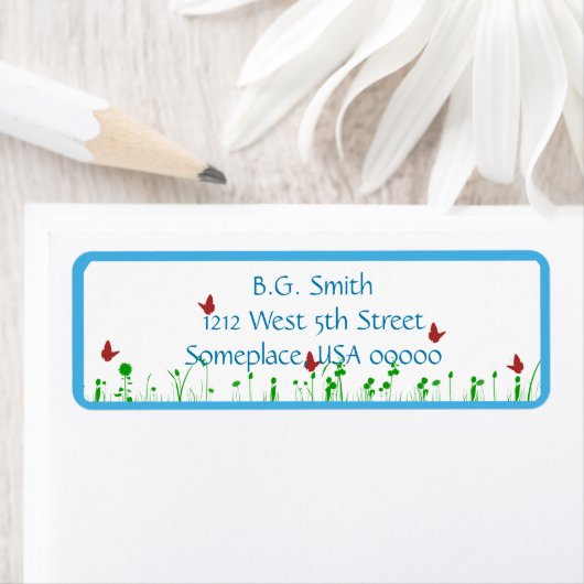 フィールド・オブ・蝶差出人住所ラベル ラベル (インサイチュ)