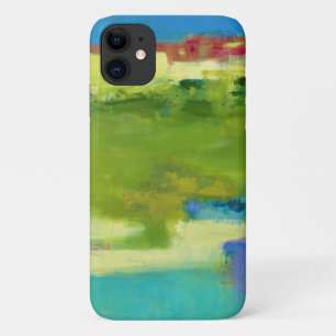 フィールド·ノート-抽象芸術·グリーン·アート iPhone 11 ケース