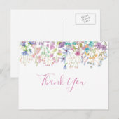 フィールド フローラル ブライダル シャワー サンクス カード (正面/裏面)