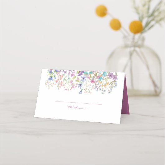 フィールド フローラル ブライダル シャワー プレイスクカード プレイスカード (正面)
