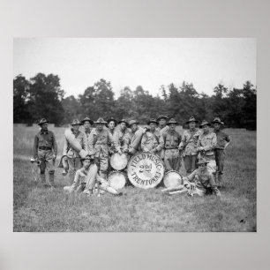 フィールド・ミュージック・バンド、1925年。ヴィンテージ写真 ポスター