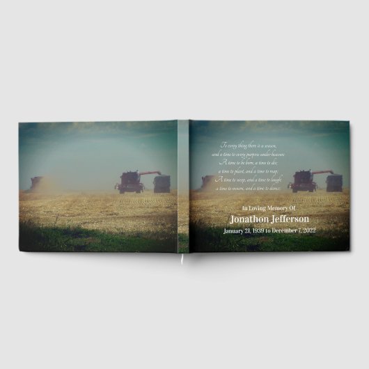フィールド・農家・メモリアルに組み合わせた「刈り取り時間」 ゲストブック (全面)