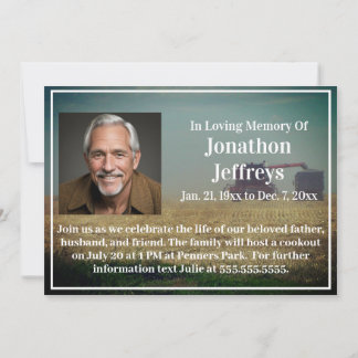 フィールド・農家・メモリアルに組み合わせた「刈り取り時間」 招待状