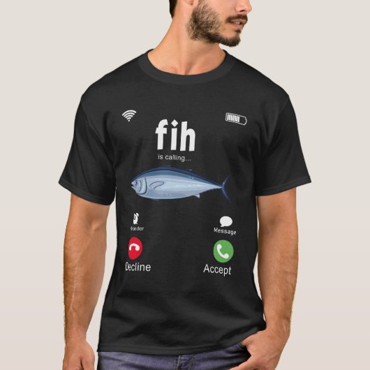 フィー呼び出し 思い出させて メッセージ 拒否 受諾 電話 Tシャツ (正面)