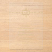 フィ素晴らしリガー結婚金ゴールドの透明ID871 アクリル招待状 (正面)