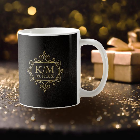 フィ素晴らしリ結婚金ゴールドID871 コーヒーマグカップ