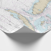 フィ航海のキシコ湾マリナー海図 ラッピングペーパー (角)