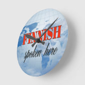 フィ話ンランド ラウンド壁時計 (傾斜)