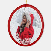 フィ赤と白リグリー – 両面 セラミックオーナメント (左)