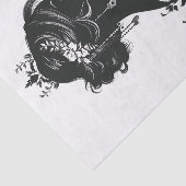 フィ魅力的リグリーを着た女性のシルエット華美 薄葉紙 (詳細)