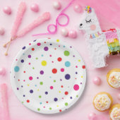 フィ鮮やかエスタ水玉模様紙プレート ペーパープレート (パーティー)