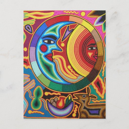 フイコールのストリングアート(メキシコ) ポストカード (正面)