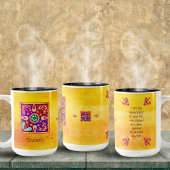 フイコールメキシコアートボヘミカラフルアン ツートーンマグカップ