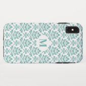 フイユダマスクティール(緑がかった色)パターカスタムン() Case-Mate iPhoneケース (裏面(横))