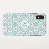 フイユダマスクティール(緑がかった色)パターカスタムン() Case-Mate iPhoneケース (裏面(横))