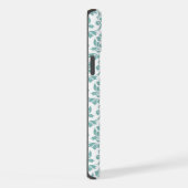 フイユダマスクティール（緑がかった色）パターカスタムン() iPhoneケース (右側面)