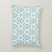 フイユダマスクティール(緑がかった色)パターン アクセントクッション (裏面(縦))