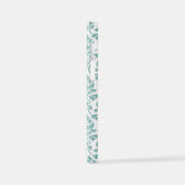 フイユダマスクティール（緑がかった色）パターン iPhoneケース (左側面)