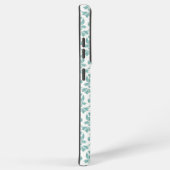 フイユダマスクティール（緑がかった色）パターン SAMSUNG GALAXYケース (右側面)