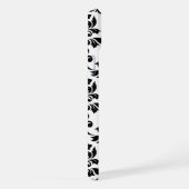 フイユダマスクLgパターンブラックオンホワイト iPhoneケース (右側面)