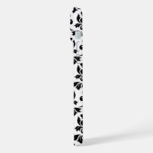 フイユダマスクLgパターンブラックオンホワイト iPhoneケース (左側面)