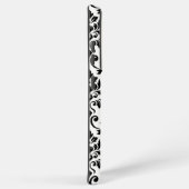 フイユダマスクLgパターンブラックオンホワイト Samsung Galaxyケース (右側面)