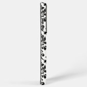 フイユダマスクLgパターンブラックオンホワイト Samsung Galaxyケース (右側面)