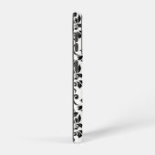 フイユダマスクLgパターンブラックオンホワイト Samsung Galaxyケース (右側面)