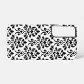 フイユダマスクLgパターンブラックオンホワイト Samsung Galaxyケース (裏面横)