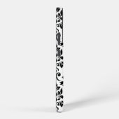 フイユダマスクLgパターンブラックオンホワイト Samsung Galaxyケース (右側面)