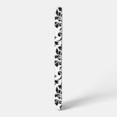 フイユダマスクLgパターンブラックオンホワイト Samsung Galaxyケース (左側面)