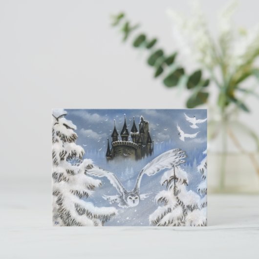 フイルス城冬おとぎ話はがき ポストカード (スタンド正面)