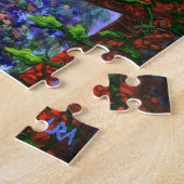 フウおもしろいルの森の月の作成お洒落芸術 ジグソーパズル (側面)