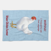 フウおもしろいルランゲージアーバンチキン農家 キッチンタオル (横)