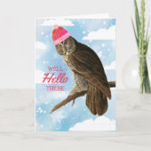 フウおもしろいル編み物手作りクリスマスクロシェ シーズンカード (正面)