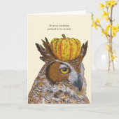 フウおもしろいル誕生日カード カード (黄色い花)