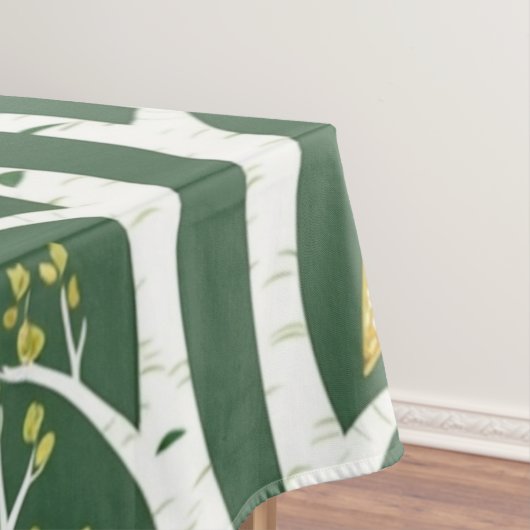 フウお洒落ルと樺の木の木柄 テーブルクロス (インサイチュ)