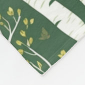 フウお洒落ルと樺の木の木柄 フリースブランケット (角)