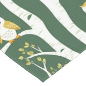 フウお洒落ルと樺の木の木柄 ロングテーブルランナー (コーナー)